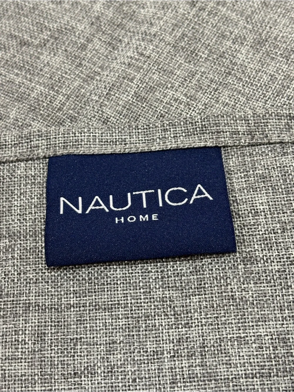 Nautica Home Gray Textured Grommet Curtain Panels Set of 2 84” 37”W